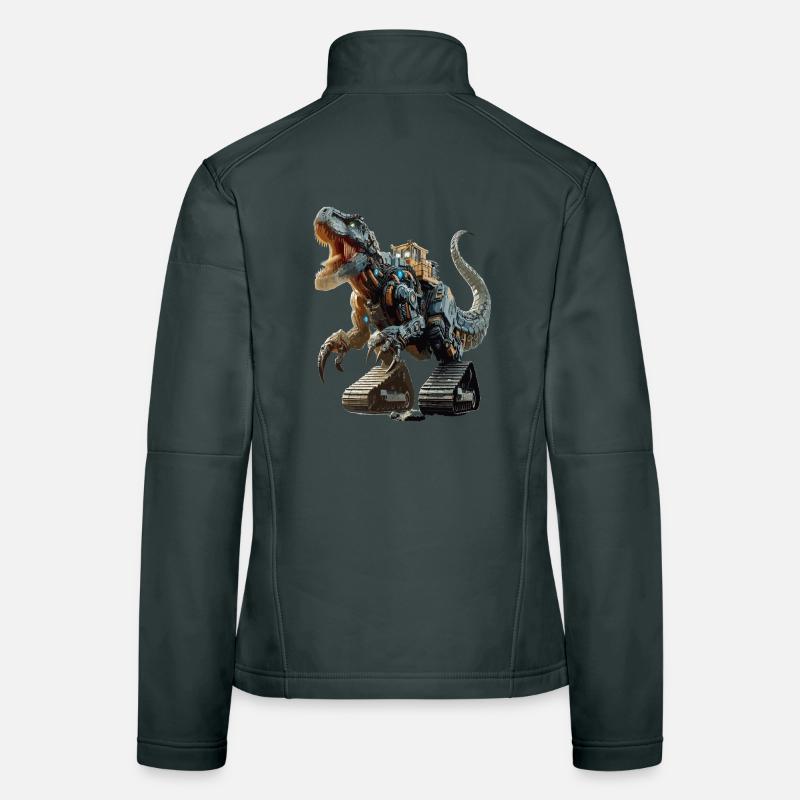 Bagger T-Rex Dinosaurier Frauen Softshelljacke