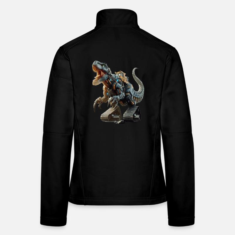 Bagger T-Rex Dinosaurier - Frauen Softshelljacke - Schwarz