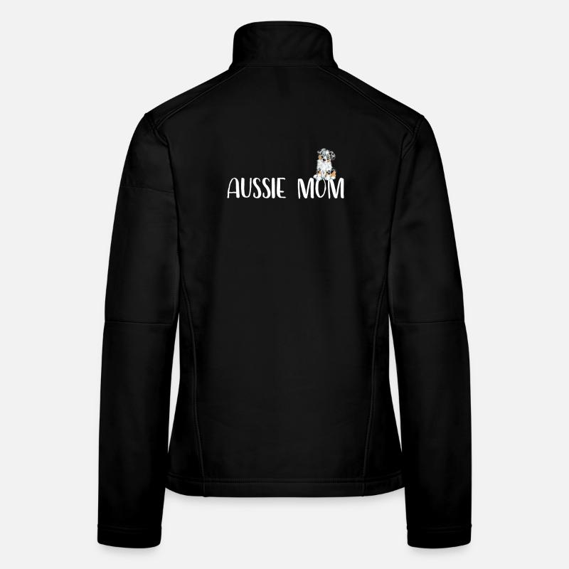Drôle de berger australien Mama I Aussie Mom Veste en tissu softshell Femme