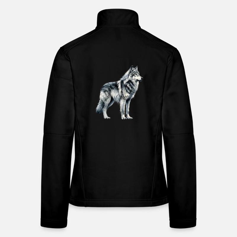Wolf design Wolf Lover Majestic Wolf Women's Softshell Jacket
