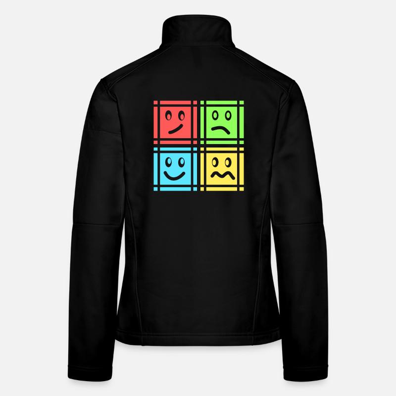 Motifs géométriques Veste en tissu softshell Femme