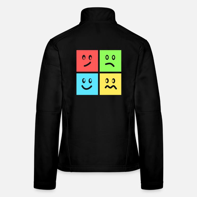 Lustige Geometrische Farbenspiele  Frauen Softshelljacke