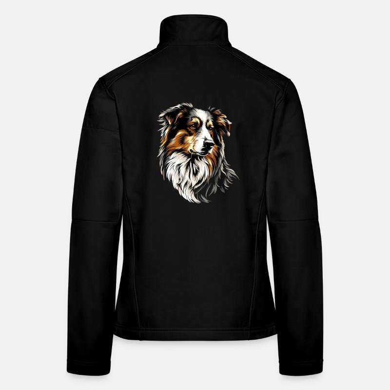 Berger australien chien amoureux Mignon Aussie Veste en tissu softshell Femme