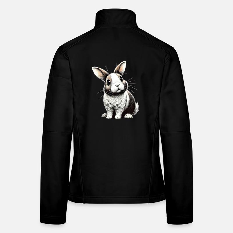 Adorable bunny illustration Women's Softshell Jacket