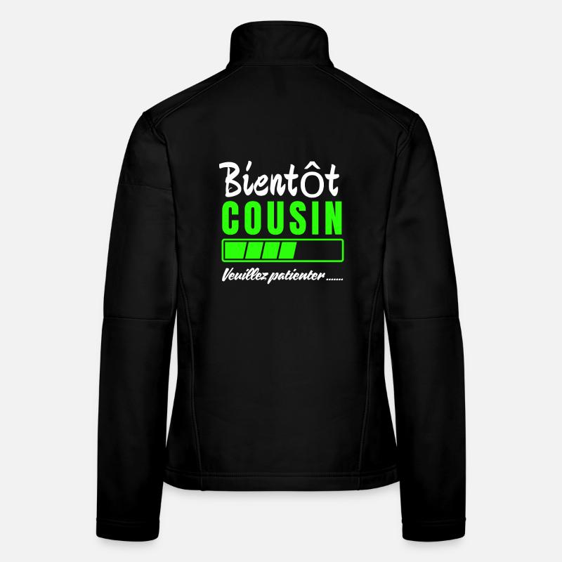 Bald Cousine Bitte warten Frauen Softshelljacke