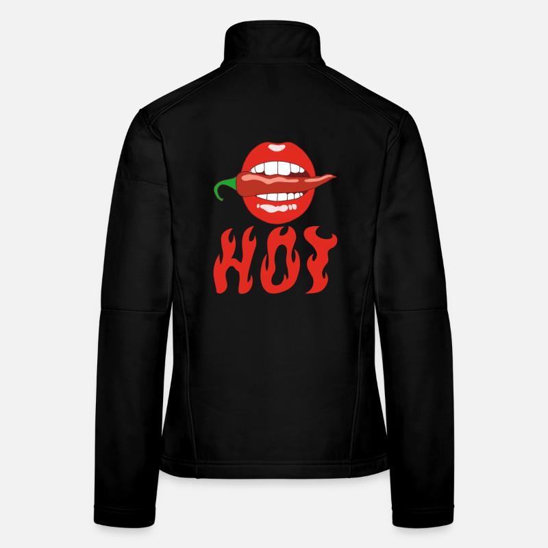 Eating chili pepper Women's Softshell Jacket