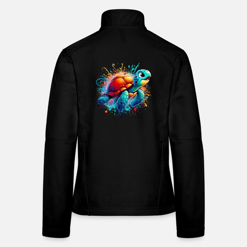 Schildkröte - Frauen Softshelljacke - Schwarz