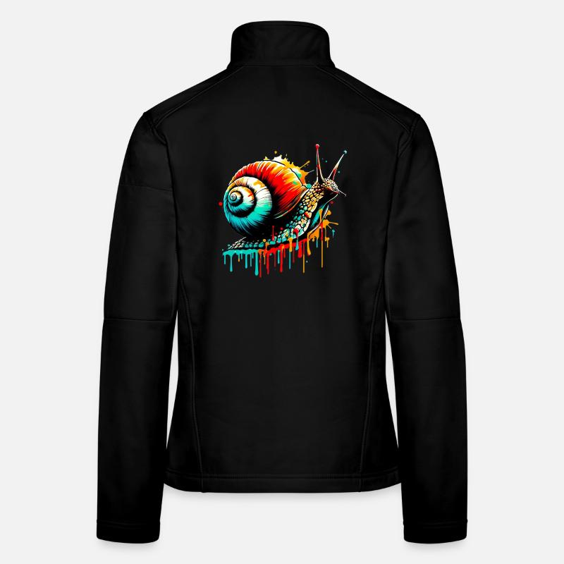 Schnecke - Frauen Softshelljacke - Schwarz