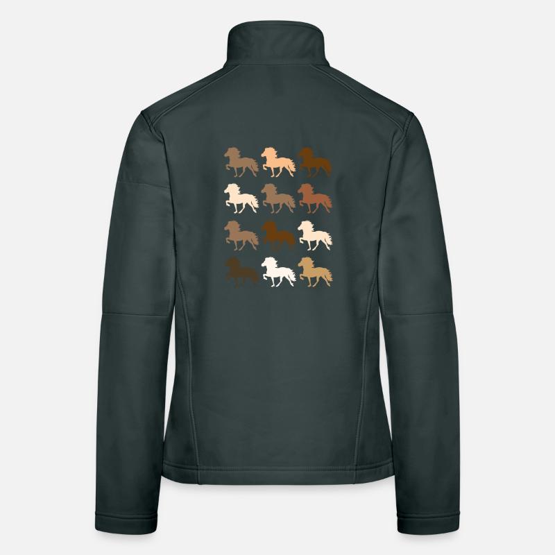 Cheval islandais Veste en tissu softshell Femme