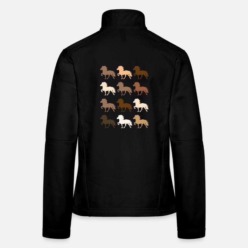 Cheval islandais Veste en tissu softshell Femme