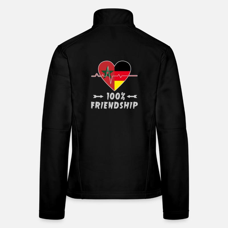 Marokko und Deutschland 100% Freundschaft Frauen Softshelljacke