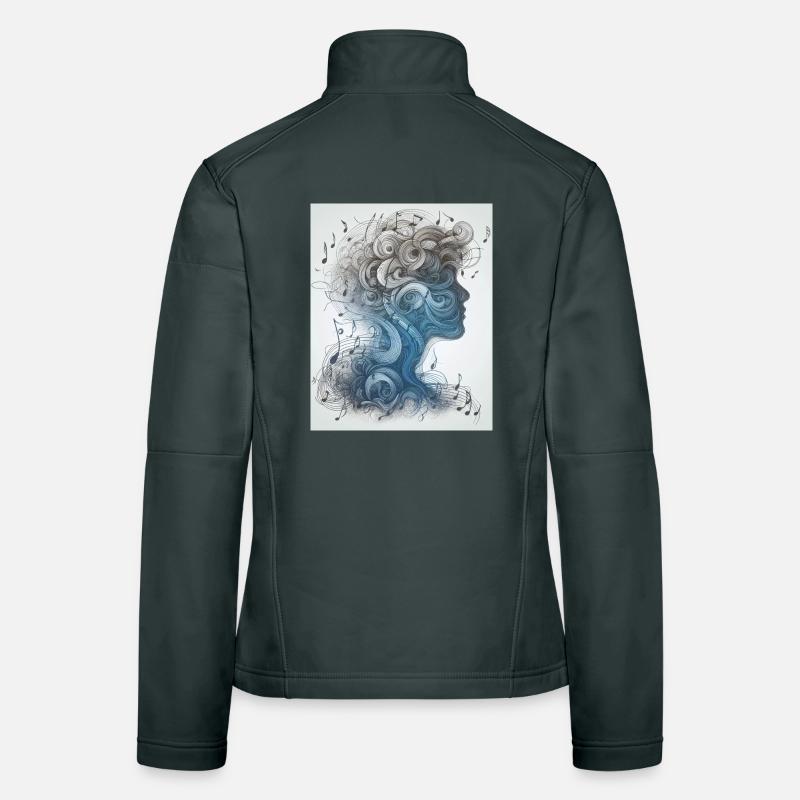 Melodic Mind: Symphony of Thoughts and Notes Women's Softshell Jacket