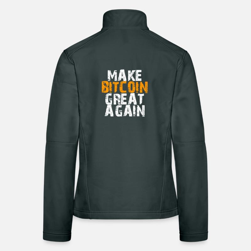 Make Bitcoin Great Again Conception motivante Veste en tissu softshell Femme