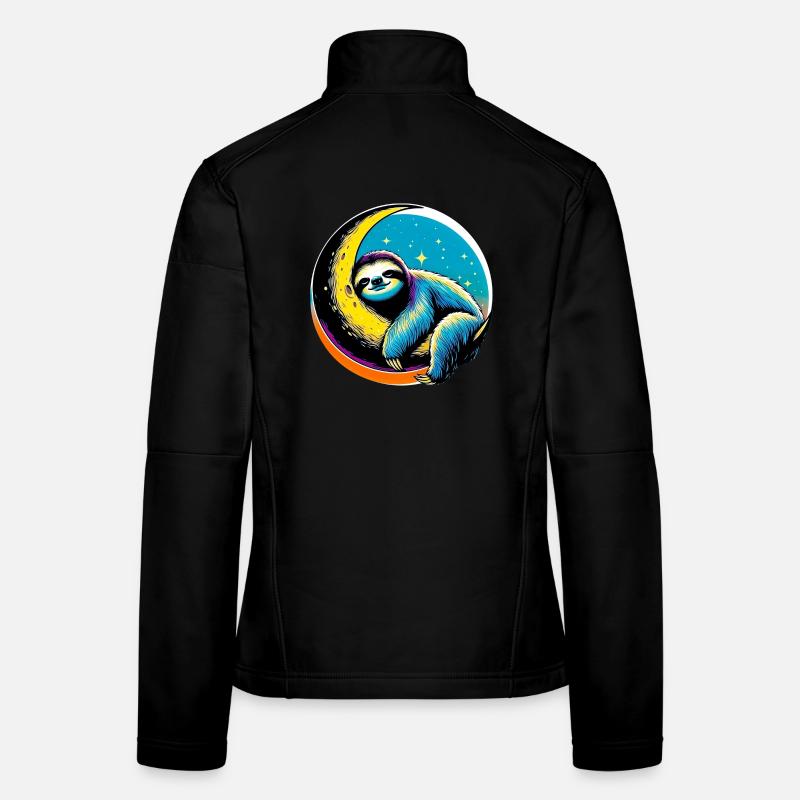 Sloth sleeps on the Moon Women's Softshell Jacket