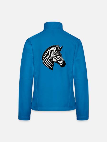 Zebra - Frauen Softshelljacke - Schwarz - Hinten