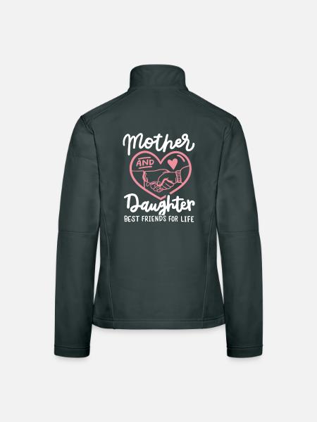 Mutter Tochter Muttertag - Frauen Softshelljacke - Dunkelgrau - Hinten
