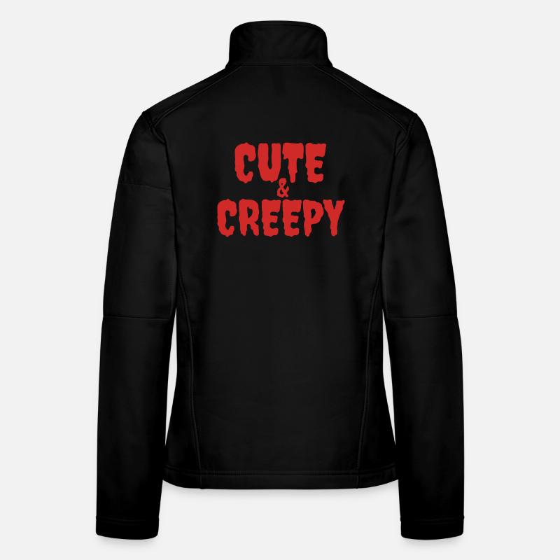 Haunted Cartoon Creature Illustration Women's Softshell Jacket