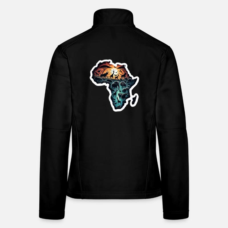 Afrique Aventure Veste en tissu softshell Femme