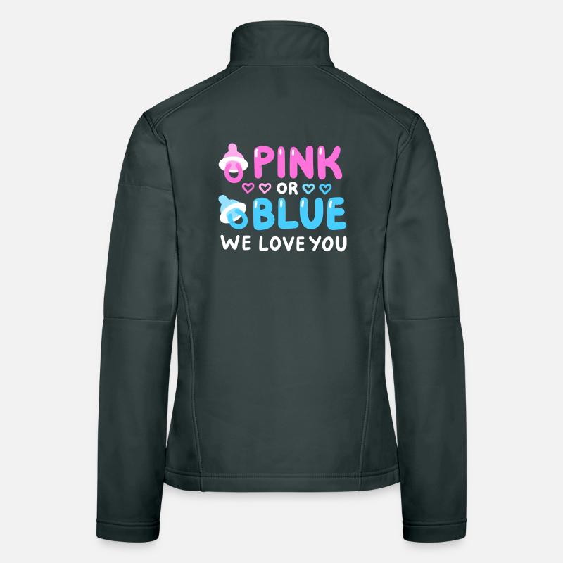 Gender Reveal Party Pink oder Blau Frauen Softshelljacke