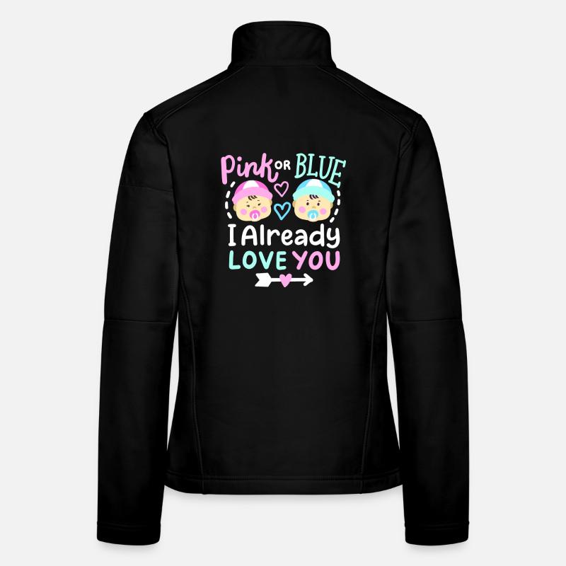 Pink oder Blau Gender-Reveal-Party Frauen Softshelljacke