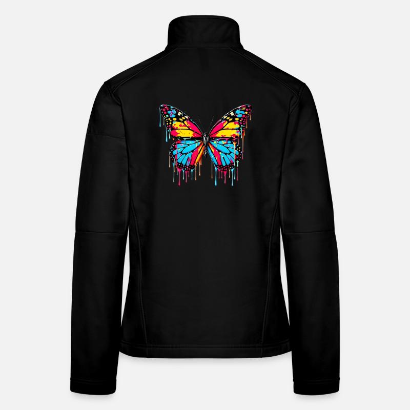 Papillon Veste en tissu softshell Femme