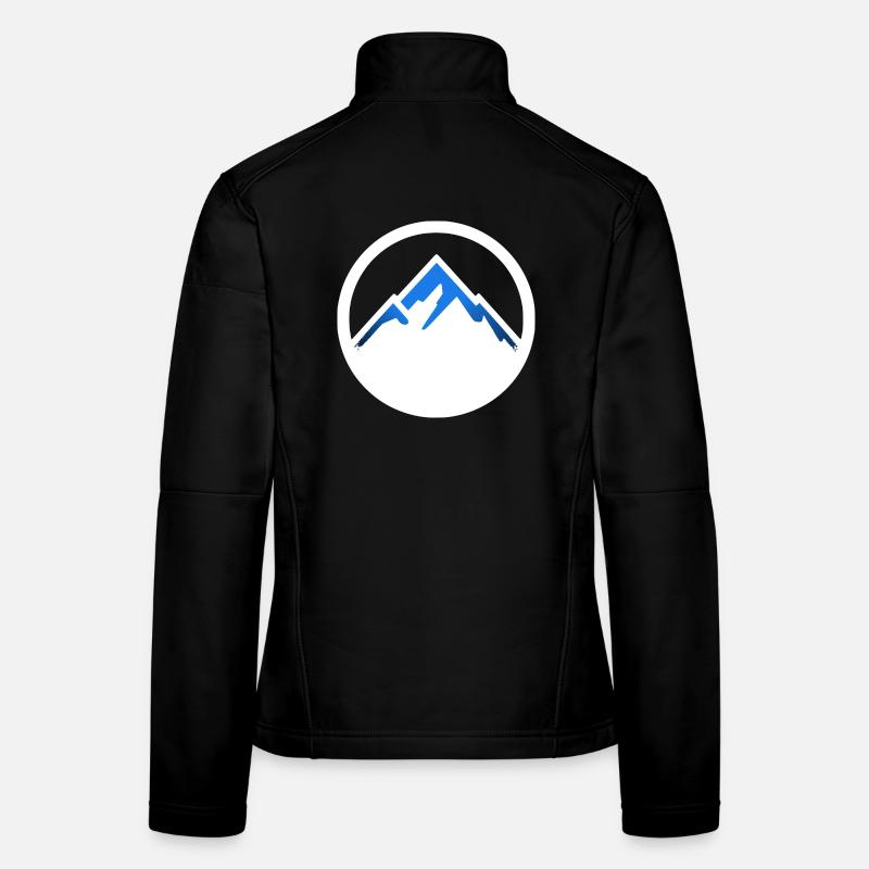 Berge Logo weiß Frauen Softshelljacke