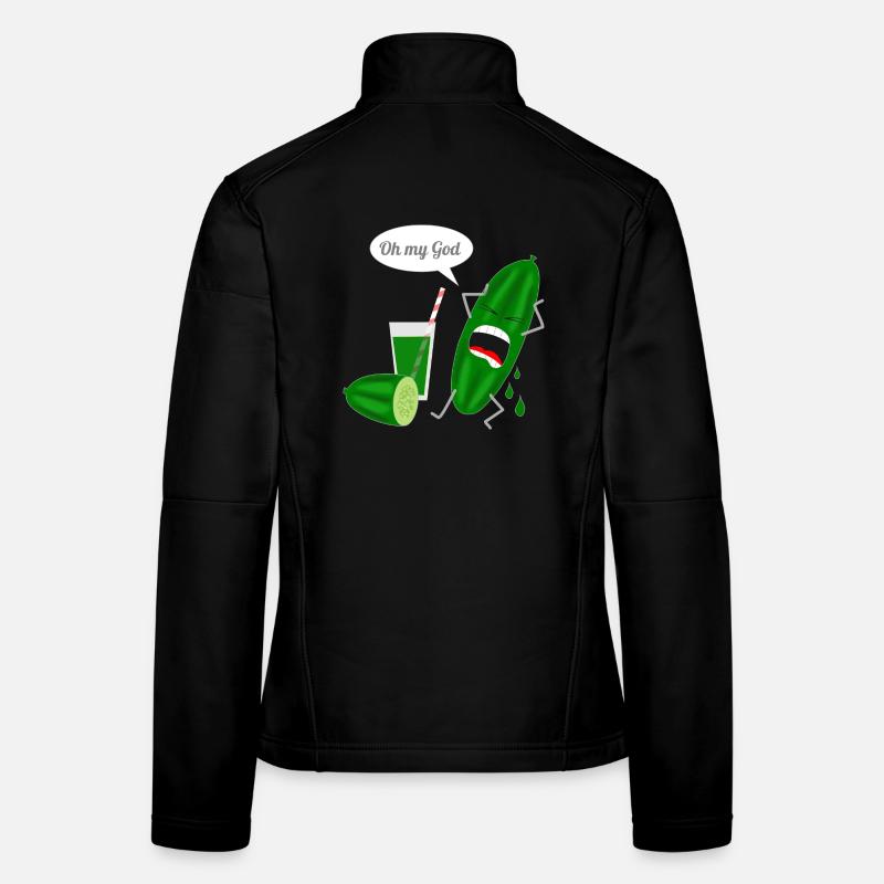 Conception humoristique de concombre avec cri Veste en tissu softshell Femme