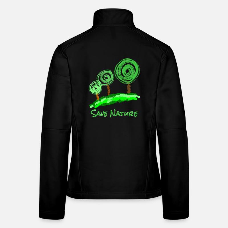 Bäume Abstrakt Frauen Softshelljacke