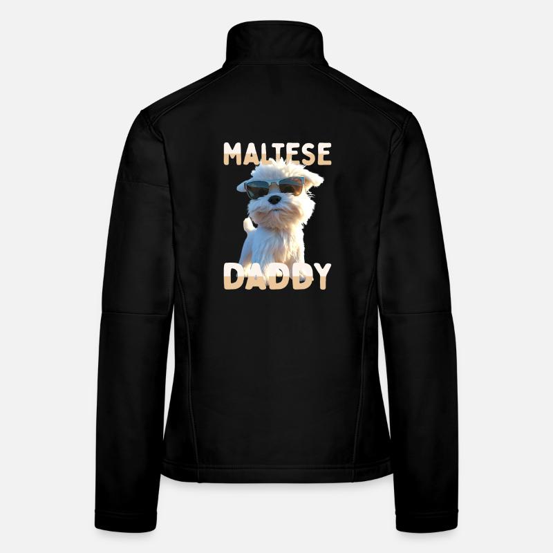 Maltese Daddy Papa Vatertag Dad Süßer Malteser Frauen Softshelljacke