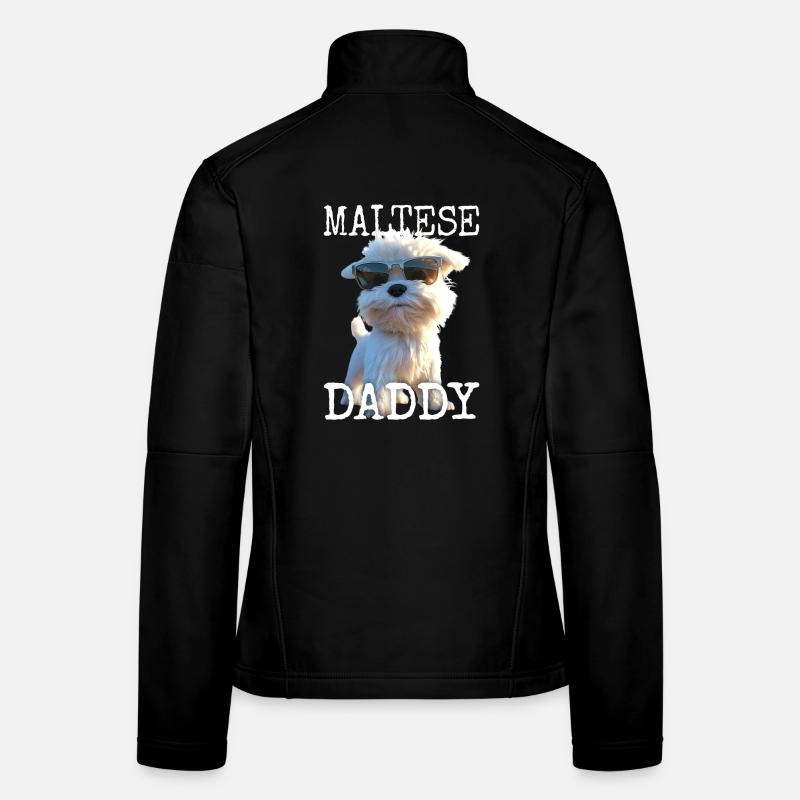 Maltese Daddy Papa Vatertag Dad Süßer Malteser Frauen Softshelljacke
