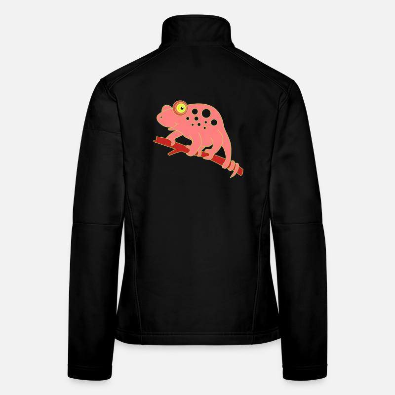 Chamaeleon tier Frauen Softshelljacke