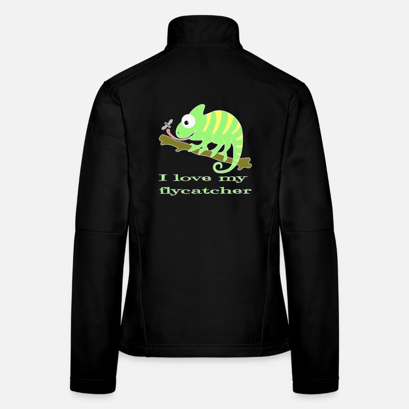 Animal caméléon Veste en tissu softshell Femme