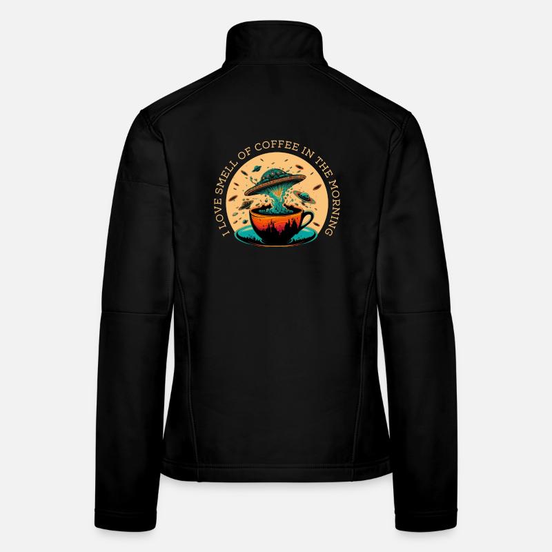 J’aime l’odeur du café le matin Veste en tissu softshell Femme