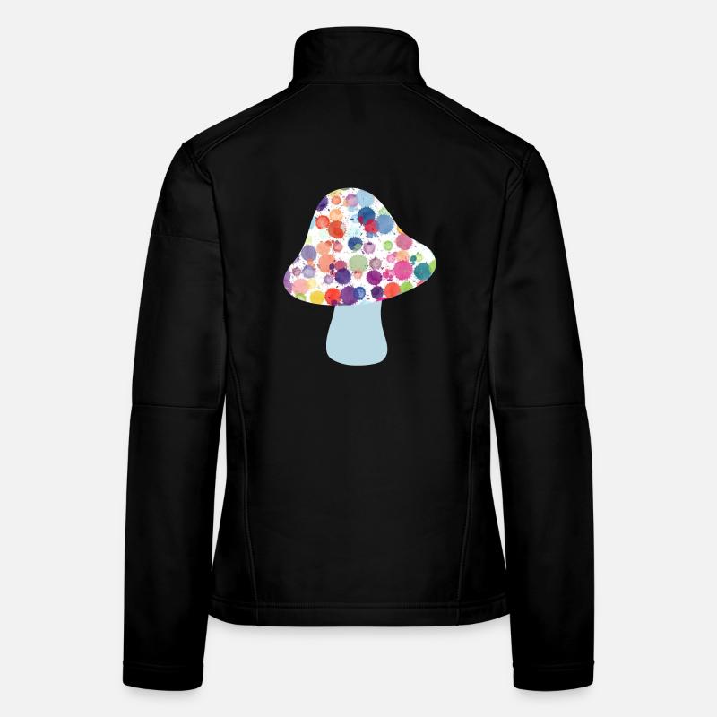 Pilz Glücksbringer Herbst Punkte bunt Kinder Dots Frauen Softshelljacke