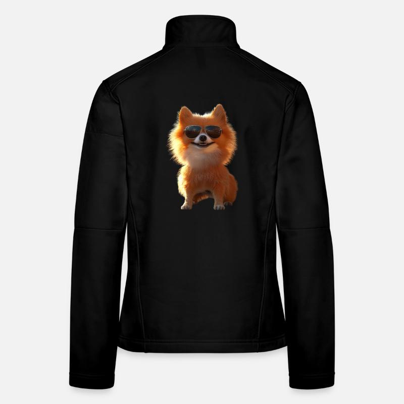 Zwergspitz Pommeraner Pom Süßer Deutscher Spitz Frauen Softshelljacke