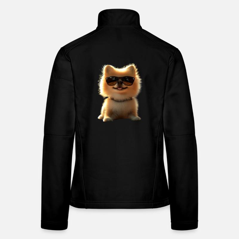 Zwergspitz Pommeraner Pom Süßer Deutscher Spitz - Frauen Softshelljacke - Schwarz