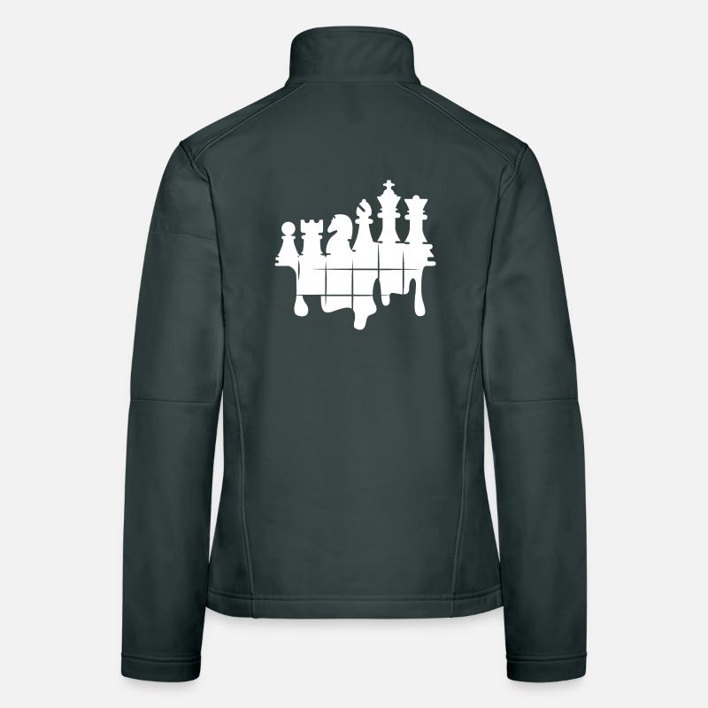 Chess Graffiti Chess Set Figures Knight Logo Women's Softshell Jacket