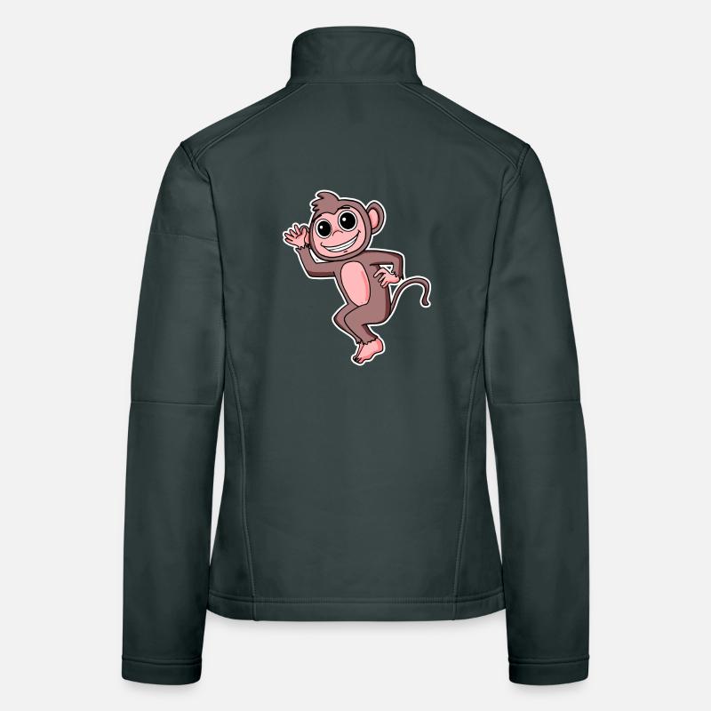 Affe Motiv Tier Frauen Softshelljacke