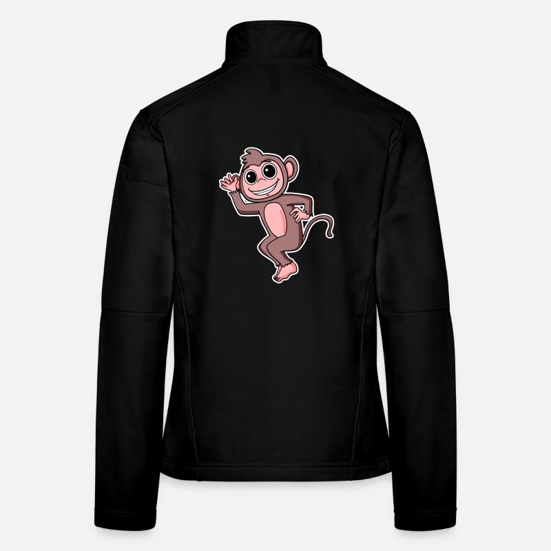Affe Motiv Tier Frauen Softshelljacke