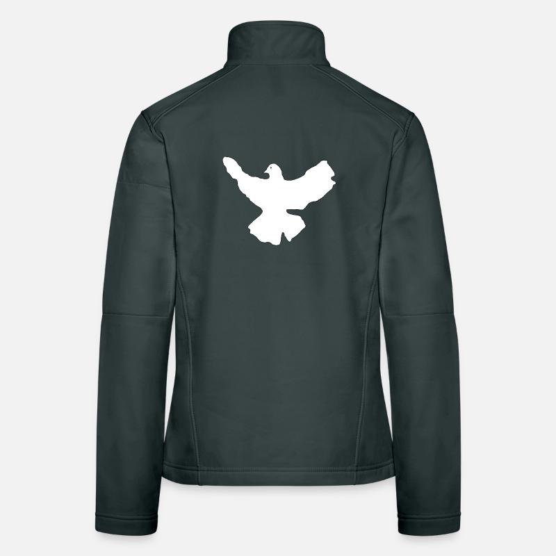 Weiße Friedenstaube Frauen Softshelljacke