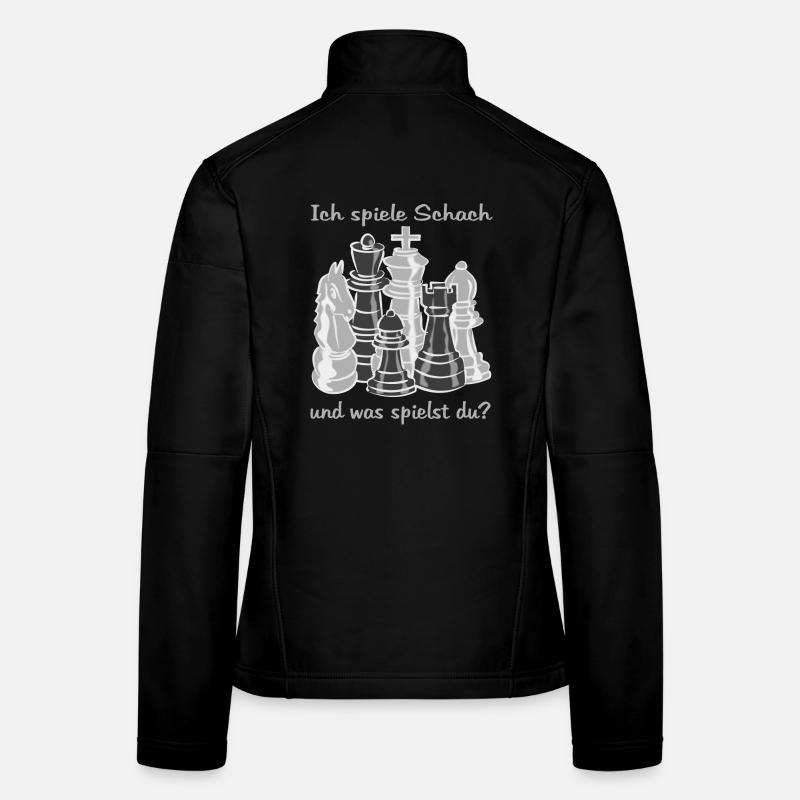 Schach figuren - Frauen Softshelljacke - Schwarz