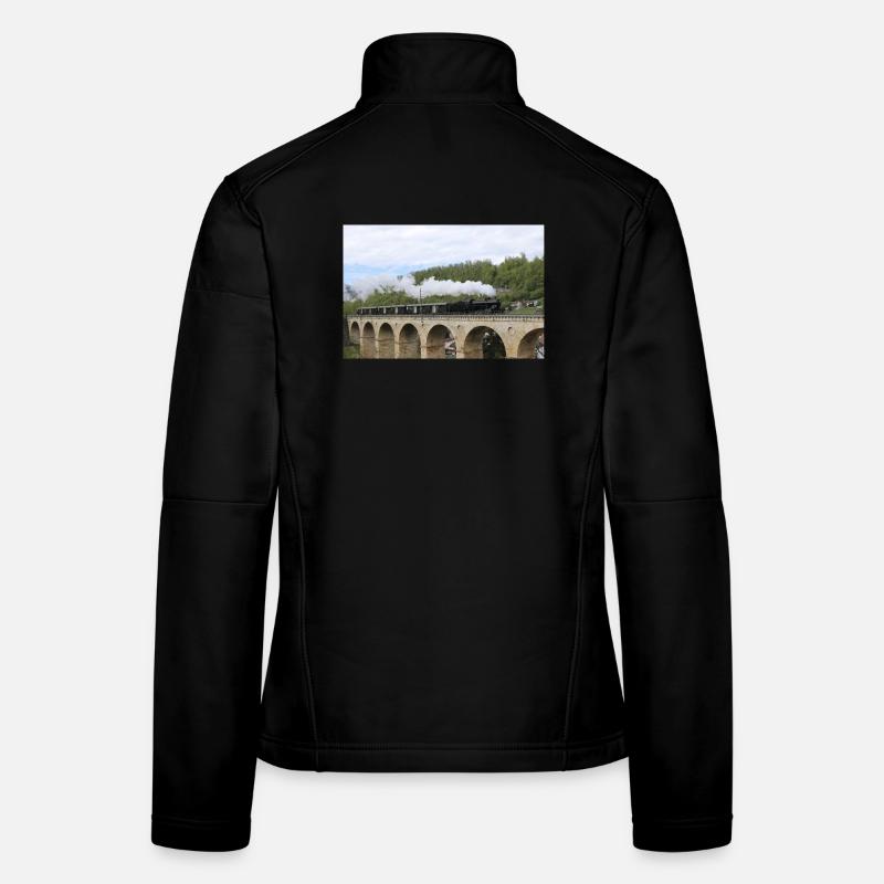 SBB Lok auf Viadukt - Frauen Softshelljacke - Schwarz