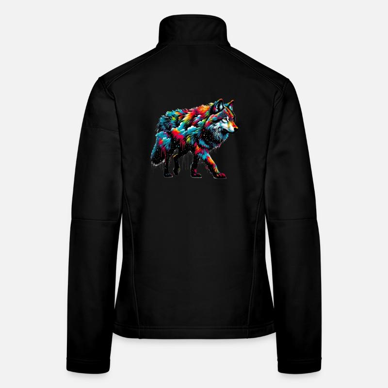 Wolf - Women's Softshell Jacket - black