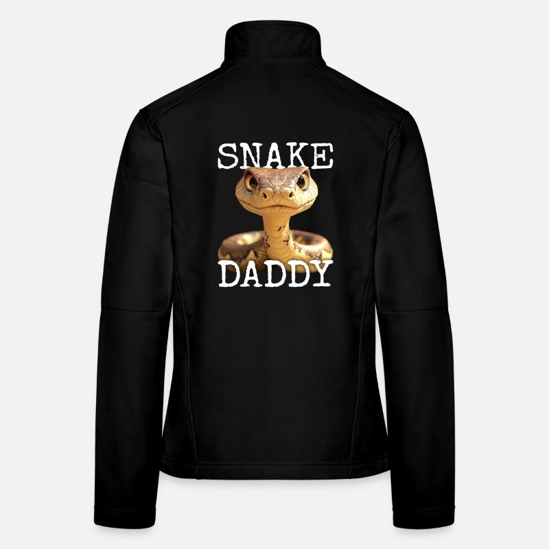Snake Daddy Papa Schlange Vatertag Schlangen Dad Frauen Softshelljacke