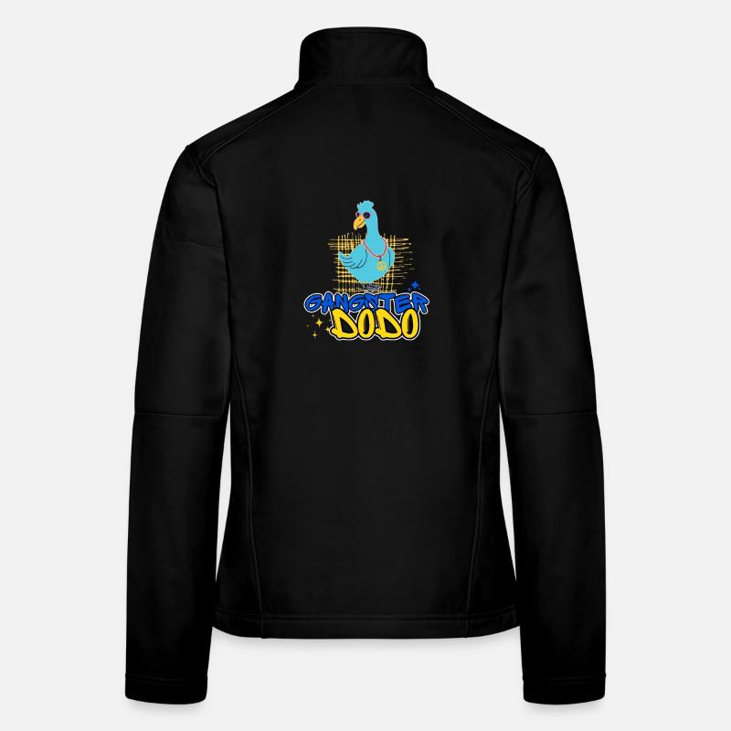 Gangster Dodo witziger Comicstil Frauen Softshelljacke