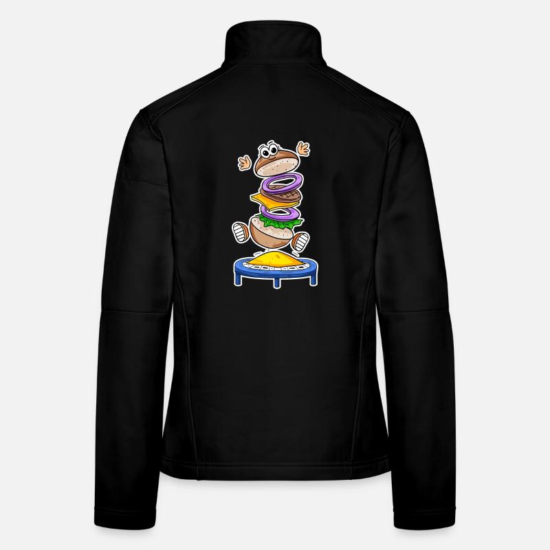 Trampolin Burger Fast Food Frauen Softshelljacke
