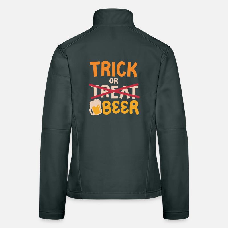 Süßes oder Saures Halloween Bier trinken Frauen Softshelljacke