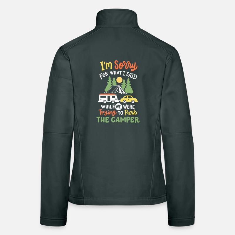 Camping Camper Frauen Softshelljacke