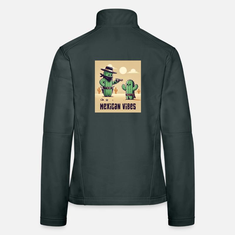 Mexico cactus design Women's Softshell Jacket