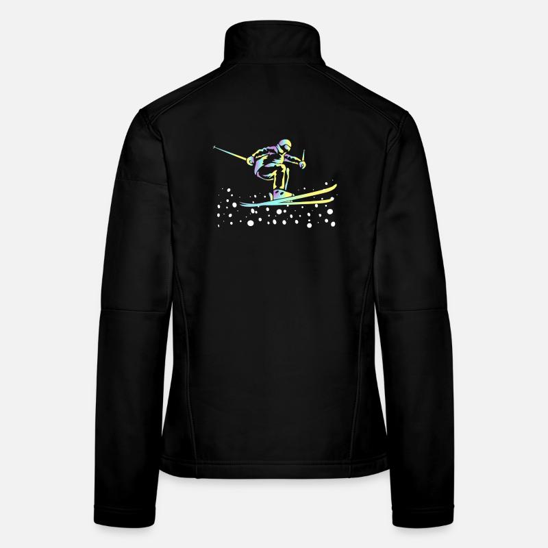 Saut à ski Neon Gradient Veste en tissu softshell Femme